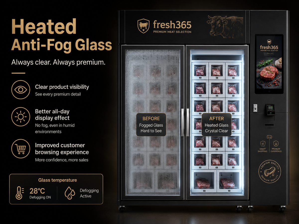 High-definition anti-fog glass for a perfect display.