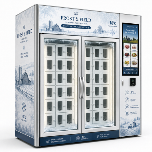 Frozen Food Locker Vending Machine with Large Capacity for 24/7 Farm Shop