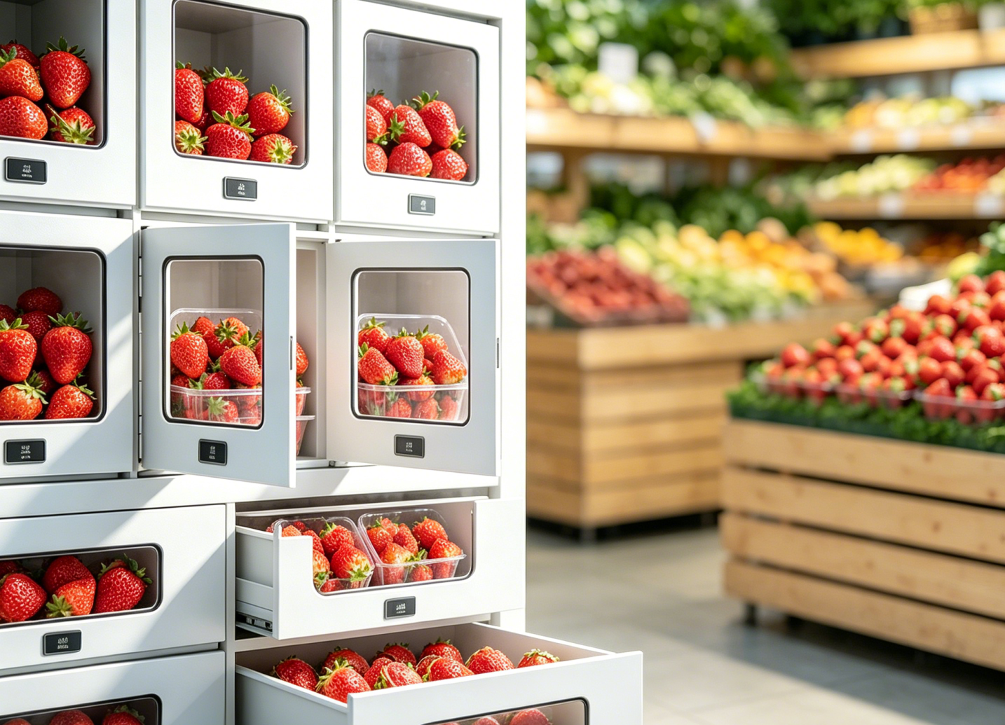 strawberry vending machine sample