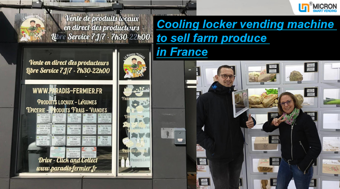 cooling locker vending machine to sell farm product in France