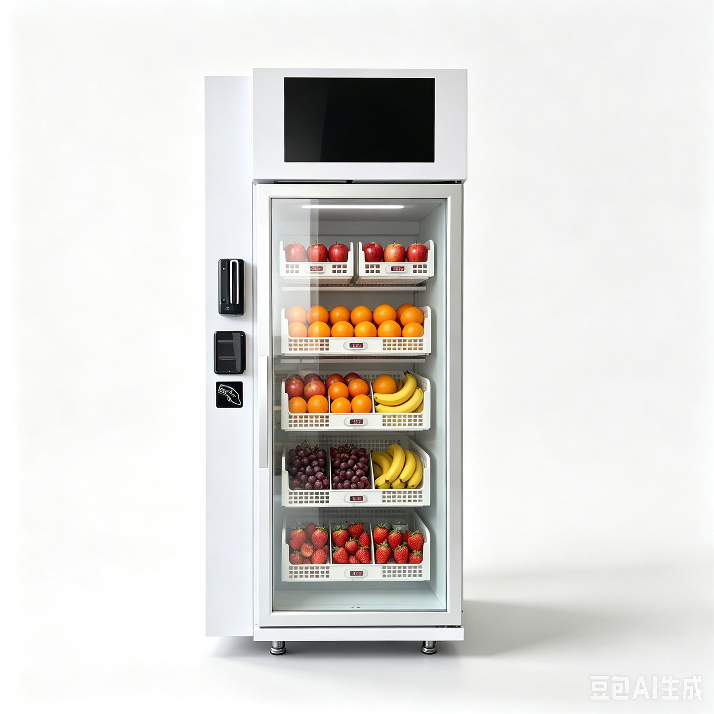 Smart Weight-sensing Vending Fridge with Cooling system and card reader for Fresh Products