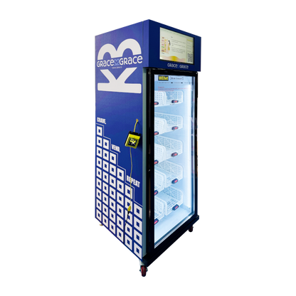 Weight-Sensing Vending Fridge with Cooling System & Card Reader for Fresh Produce