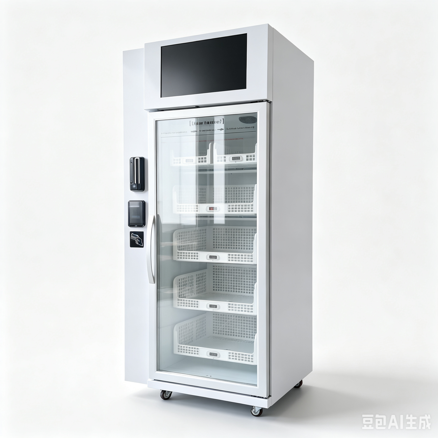 Smart Weight-sensing Vending Fridge with Cooling system and card reader for Fresh Products