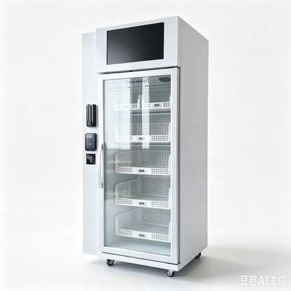 Smart Weight-sensing Vending Fridge with Cooling system and card reader for Fresh Products