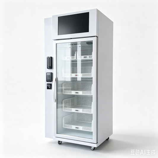 Smart Weight-sensing Vending Fridge with Cooling system and card reader for Fresh Products
