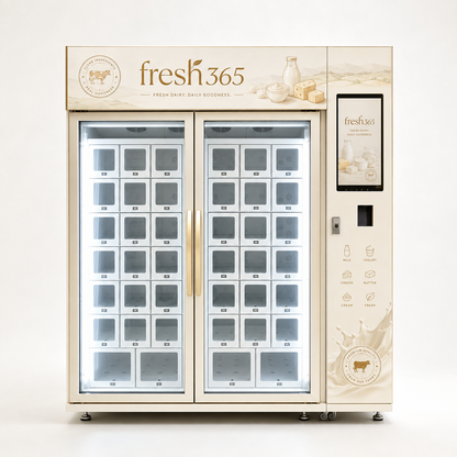 Dairy & Cheese Vending Machine with Big Touchscreen and Temp Control for Unattended Farm Retail