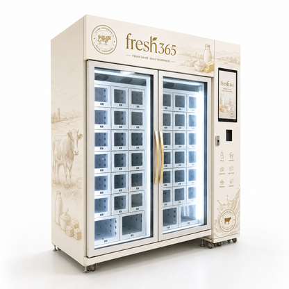 Dairy & Cheese Vending Machine with Big Touchscreen and Temp Control for Unattended Farm Retail