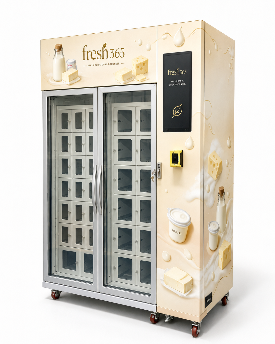 Dairy & Cheese Vending Machine with Big Touchscreen and Temp Control for Unattended Farm Retail