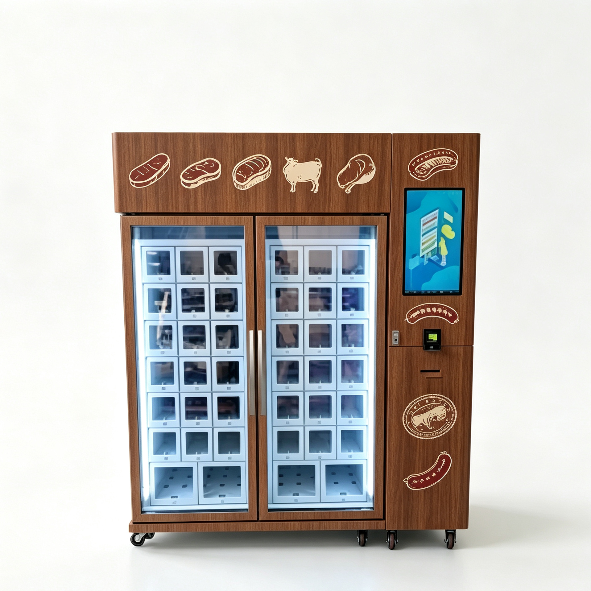 frozen meat vending machine with smart control system