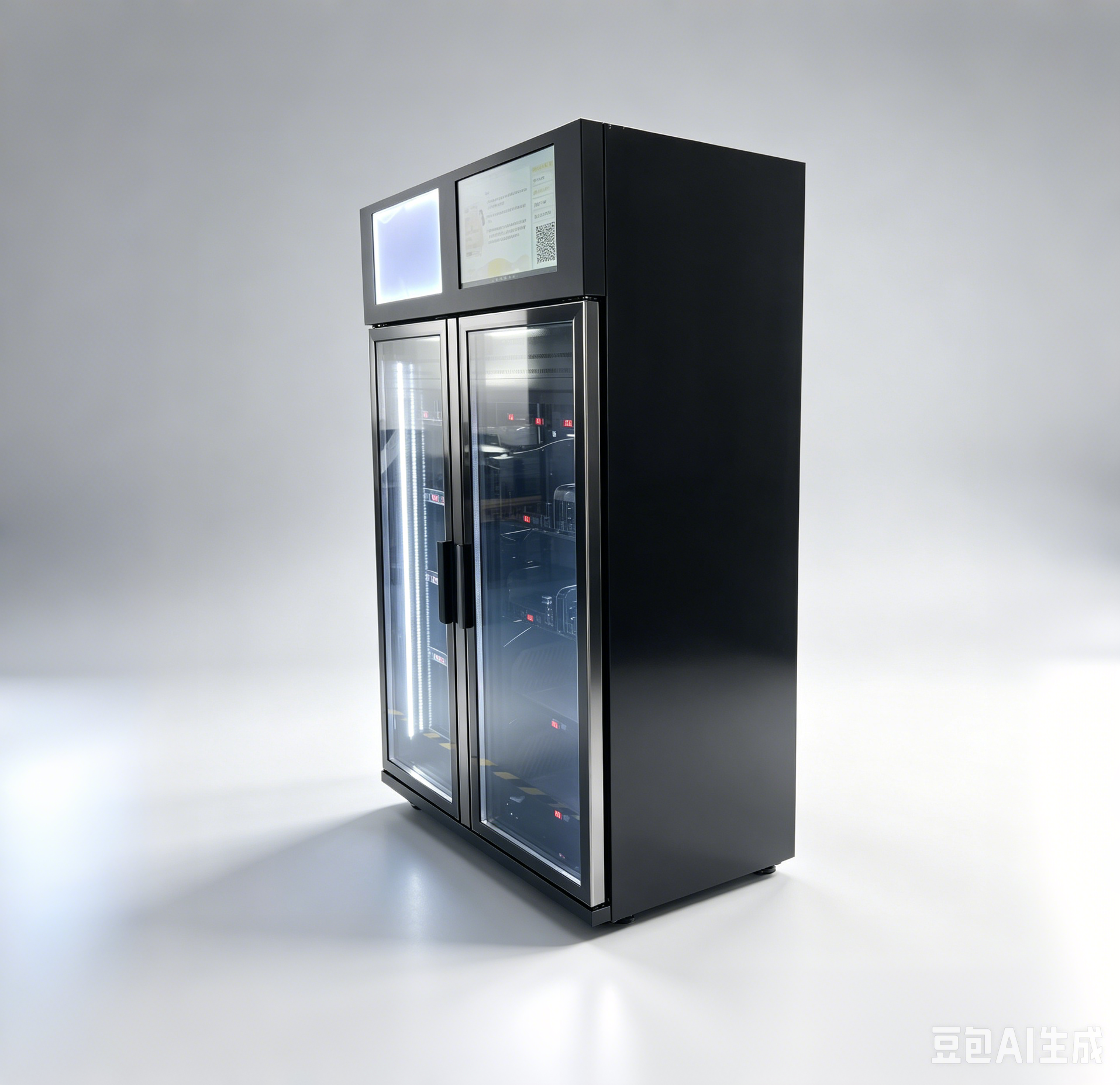 high capacity smart fridge frozen left side