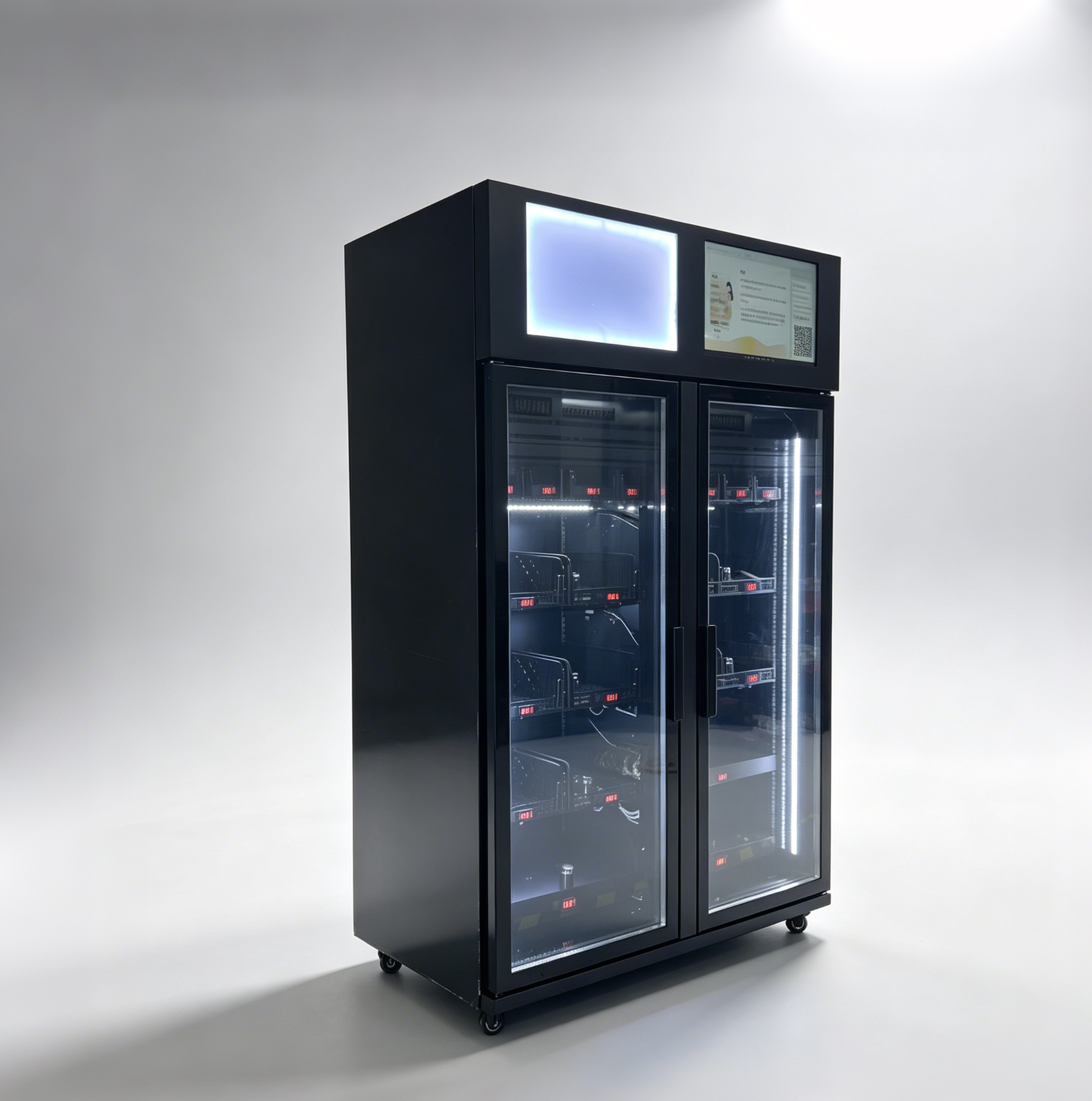 high capacity smart fridge frozen right side