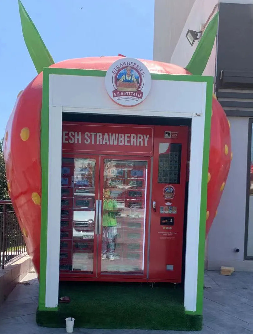 strawberry vending machine in Syprus