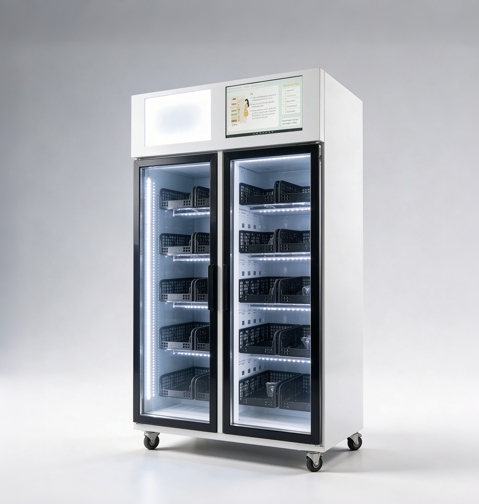veg vending smart fridge left side